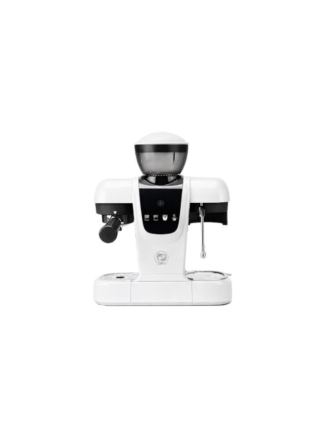 i cafilas Semi-Automatic Espresso Machine with Grinder – 19 Bar Pressure, Touch Control, Steam Wand, Stainless Steel Coffee Maker for Home & Office - Image 1